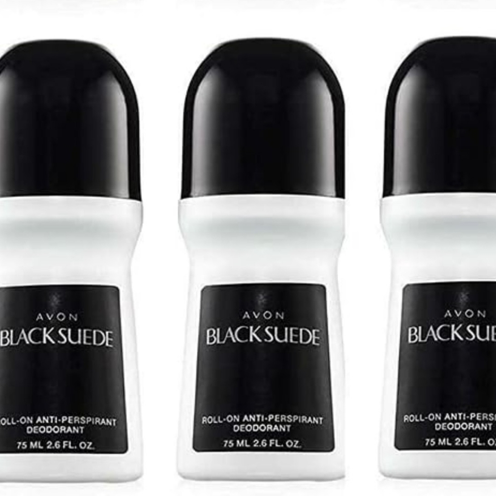 3 X AVON BLACK SUEDE ROLL-ON DEODORANT 50 ml each